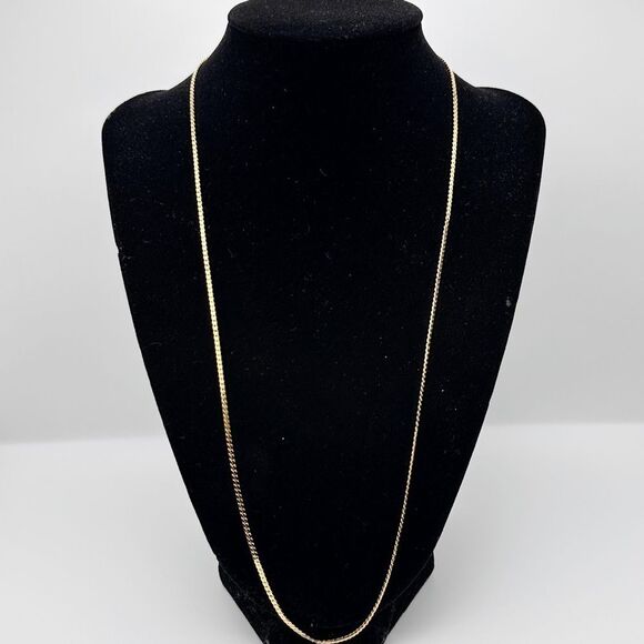 Vintage 23 Inch Gold Chain Flat Link Costume Classic Fashion - Picture 4 of 5